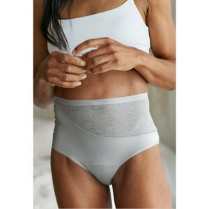 Saalt Leakproof Elemental High Waist Briefs Pebble Grey Size S